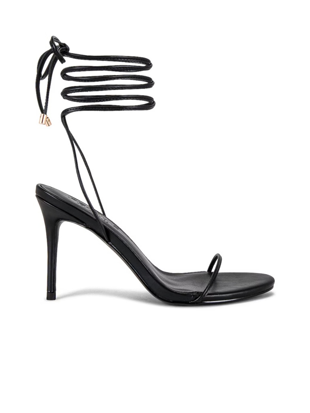 FEMME LA 3.0 Barely There Lace Up
Heel in Noir Black Lace-Up Stiletto Sandals